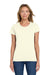 Gildan 5000L Womens Short Sleeve Crewneck T-Shirt Off White Model Front