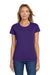 Gildan 5000L Womens Short Sleeve Crewneck T-Shirt Purple Model Front