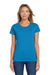 Gildan 5000L Womens Short Sleeve Crewneck T-Shirt Sapphire Blue Model Front