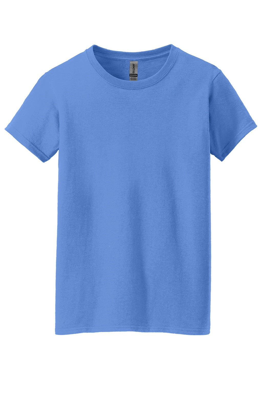 Gildan 5000L Womens Short Sleeve Crewneck T-Shirt Carolina Blue Flat Front