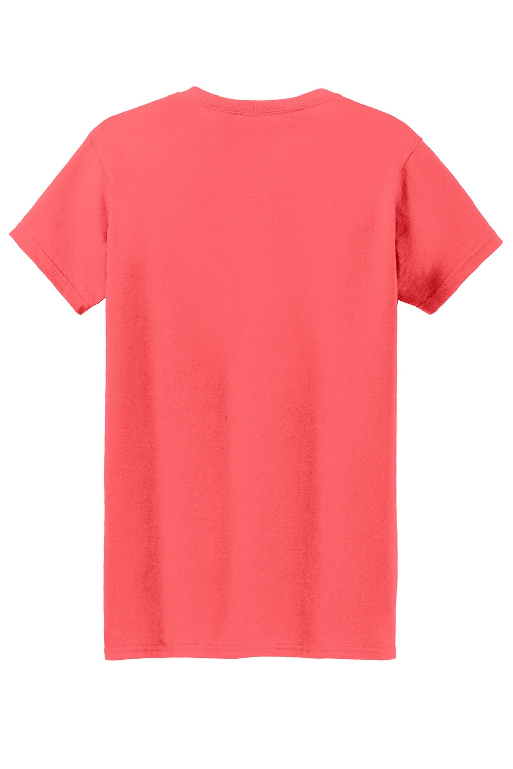 Gildan 5000L Womens Short Sleeve Crewneck T-Shirt Coral Silk Flat Back