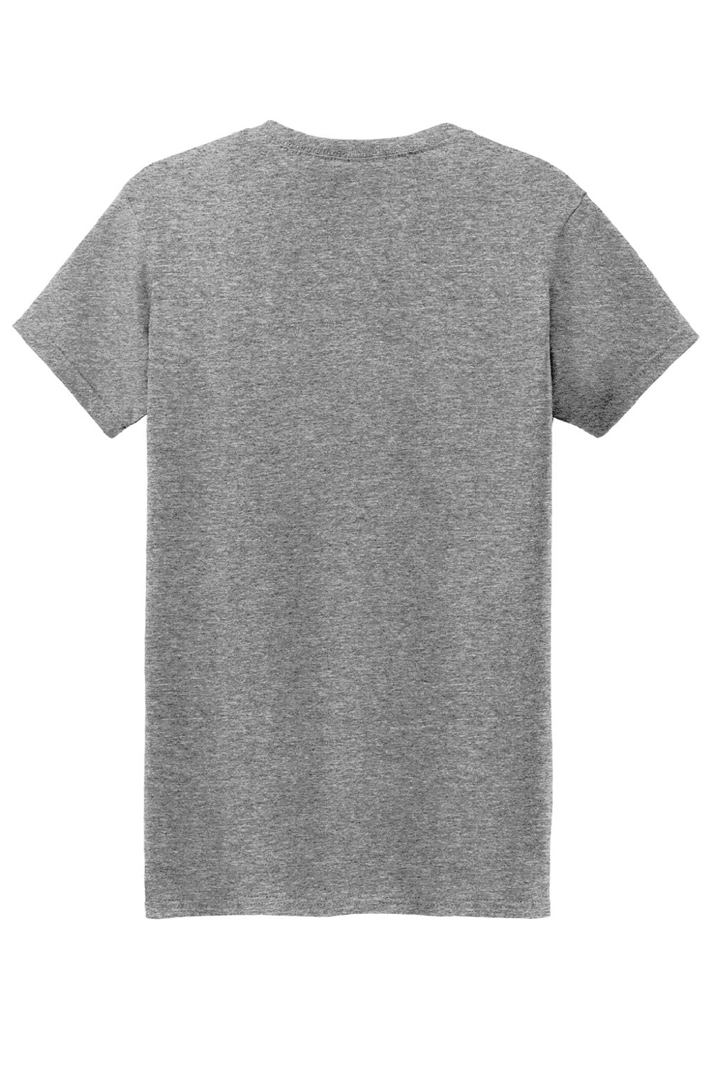 Gildan 5000L Womens Short Sleeve Crewneck T-Shirt Heather Graphite Grey Flat Back