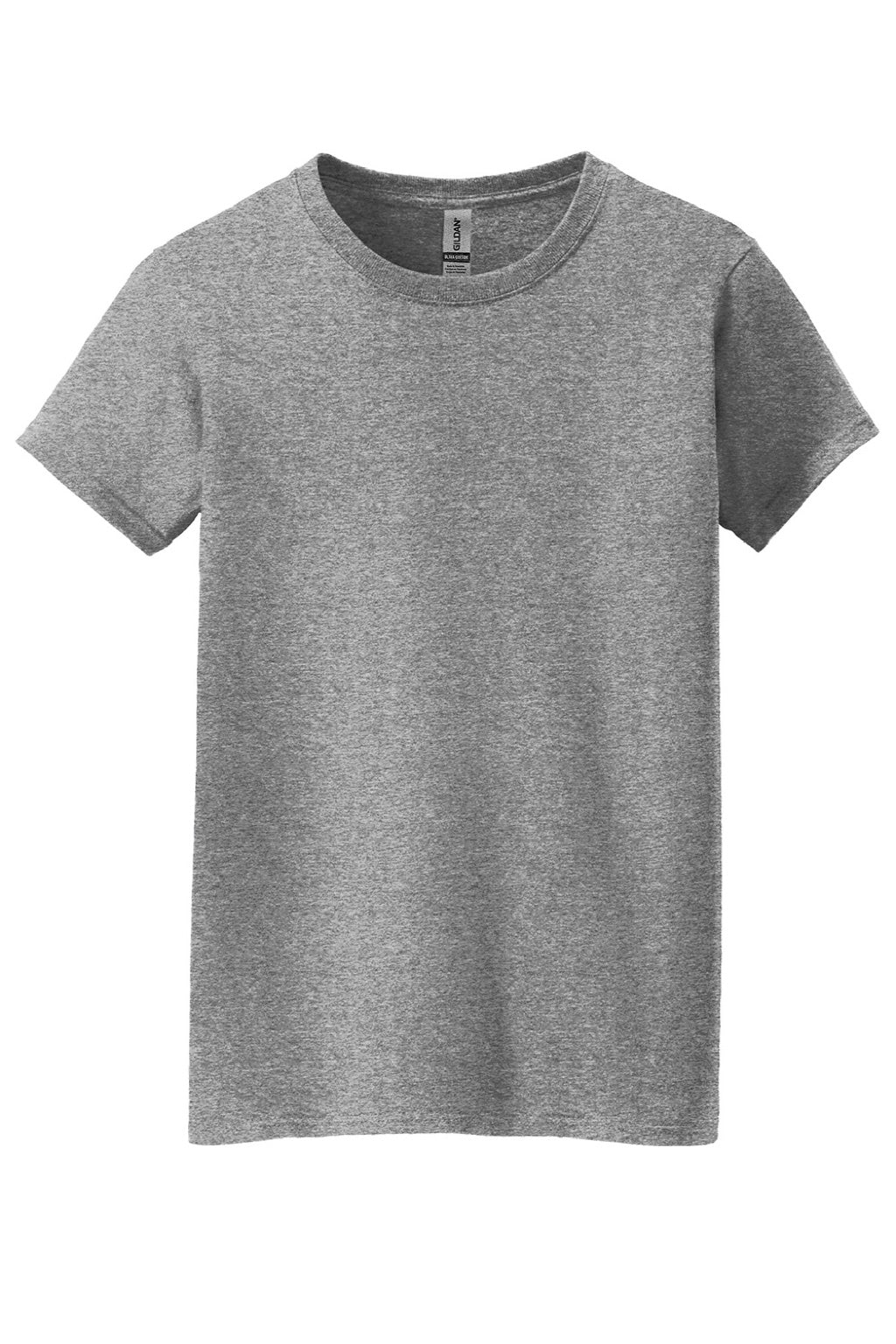 Gildan 5000L Womens Short Sleeve Crewneck T-Shirt Heather Graphite Grey Flat Front