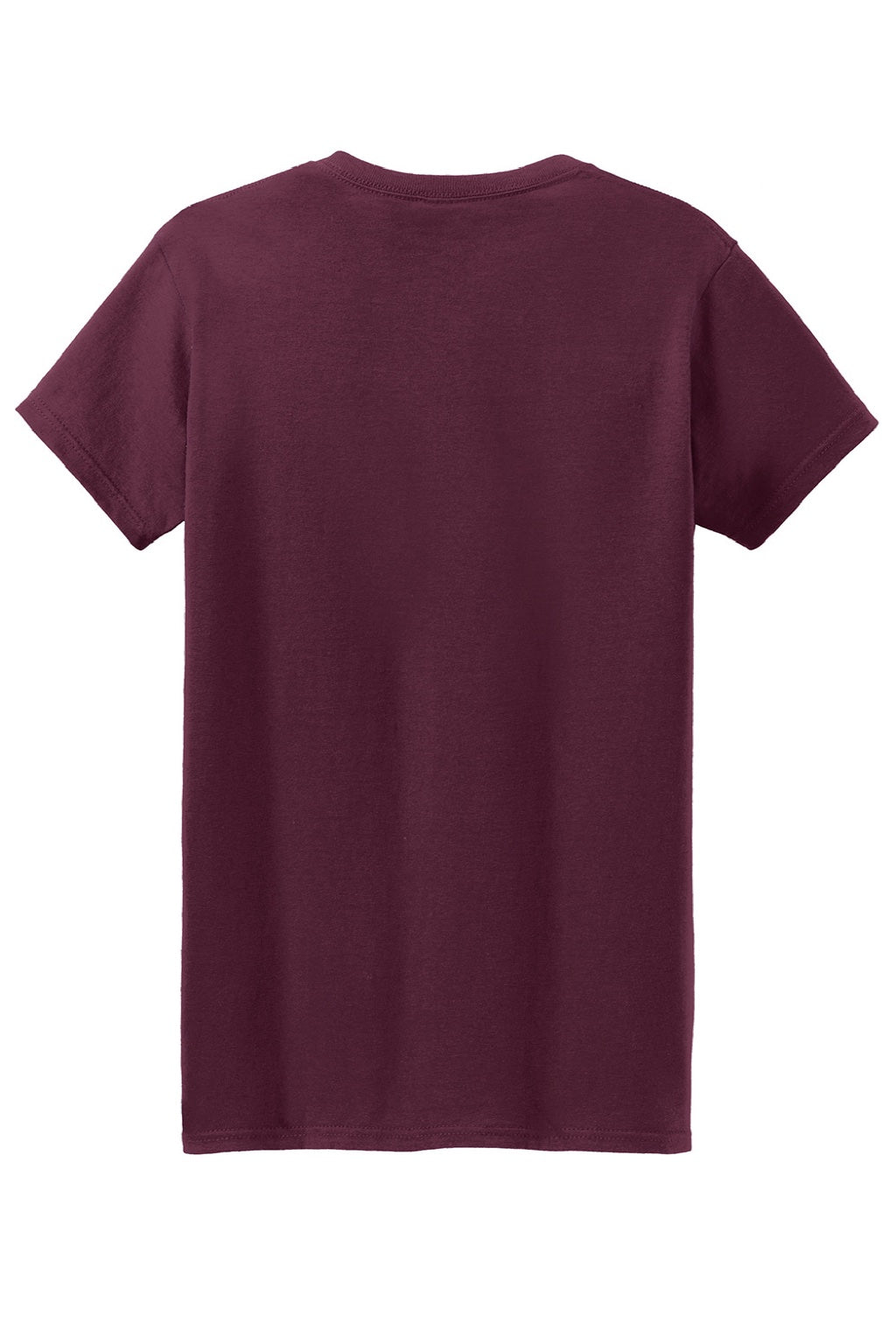 Gildan 5000L Womens Short Sleeve Crewneck T-Shirt Maroon Flat Back