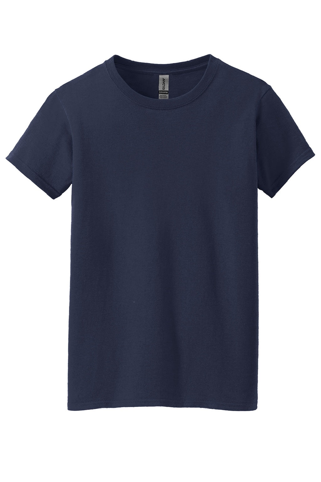 Gildan 5000L Womens Short Sleeve Crewneck T-Shirt Navy Blue Flat Front