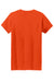 Gildan 5000L Womens Short Sleeve Crewneck T-Shirt Orange Flat Back