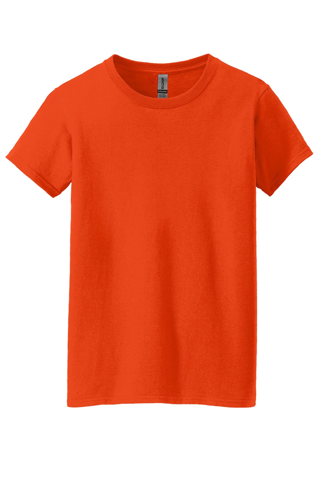 Gildan 5000L Womens Short Sleeve Crewneck T-Shirt Orange Flat Front