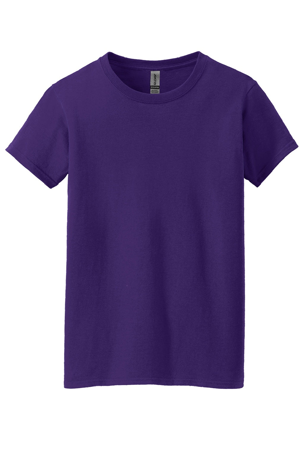 Gildan 5000L Womens Short Sleeve Crewneck T-Shirt Purple Flat Front