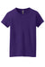Gildan 5000L Womens Short Sleeve Crewneck T-Shirt Purple Flat Front