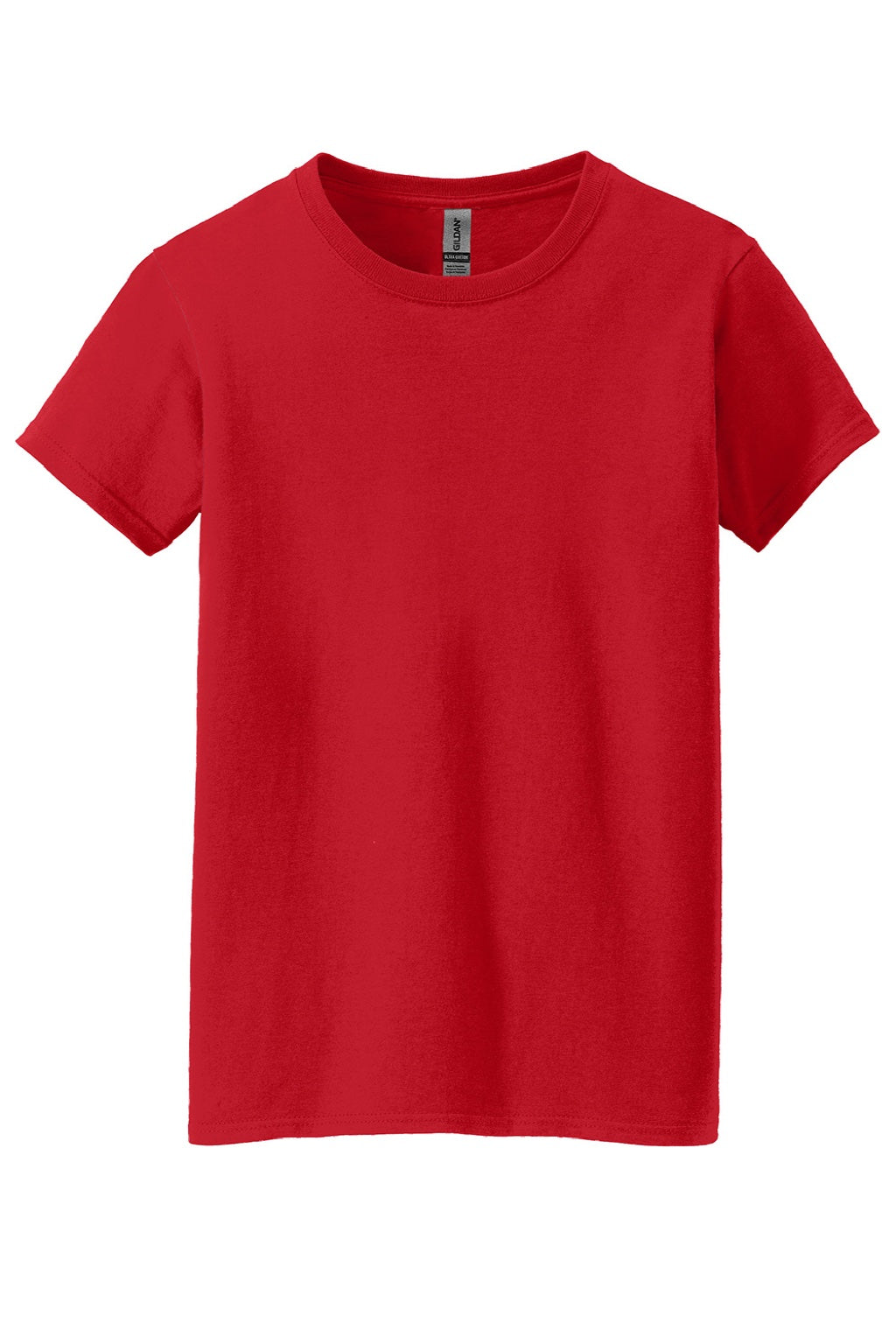 Gildan 5000L Womens Short Sleeve Crewneck T-Shirt Red Flat Front