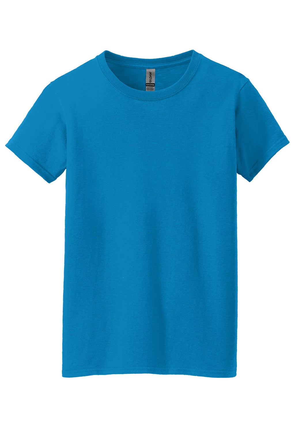 Gildan 5000L Womens Short Sleeve Crewneck T-Shirt Sapphire Blue Flat Front