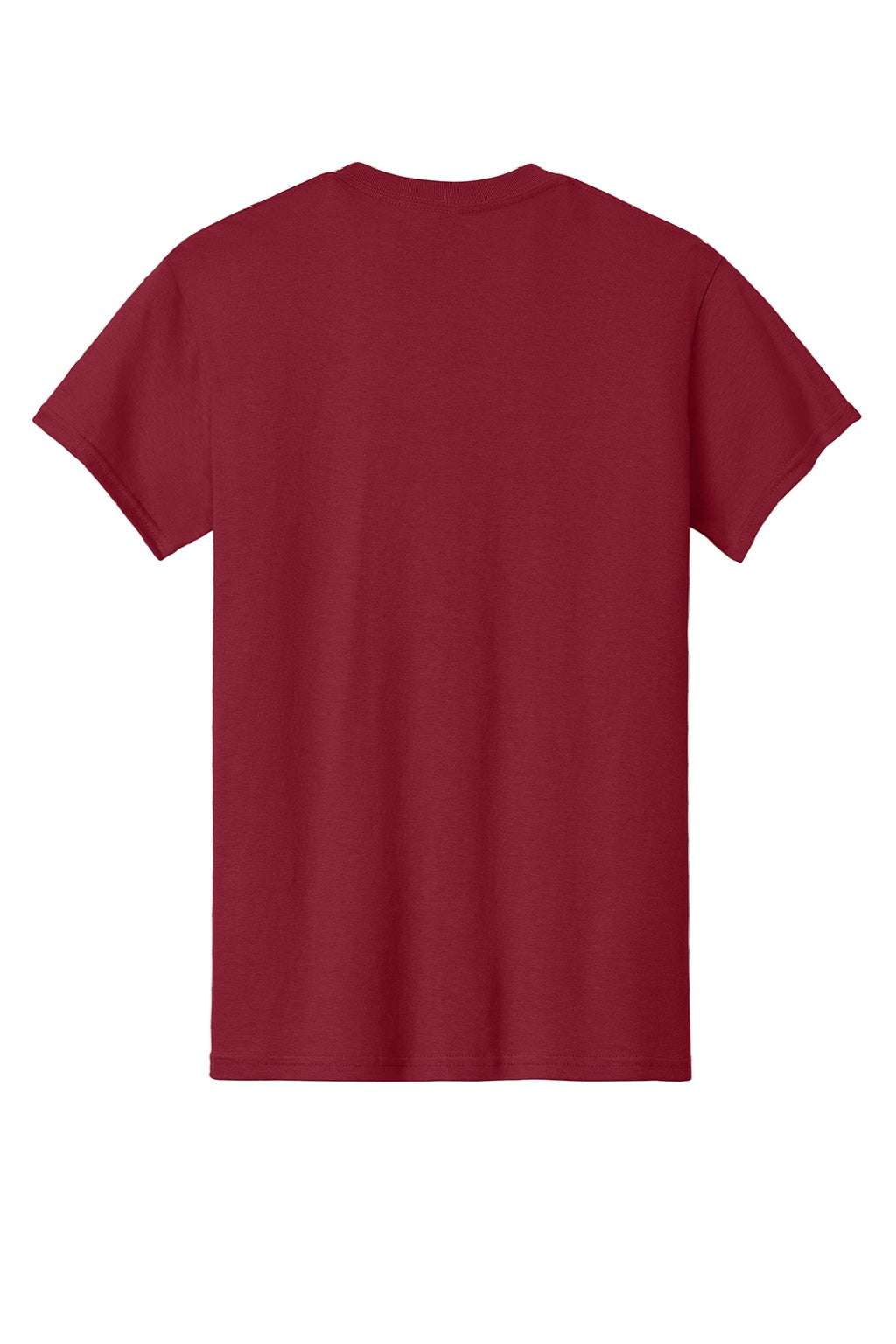 Gildan 5000 Mens Short Sleeve Crewneck T-Shirt Antique Cherry Red Flat Back