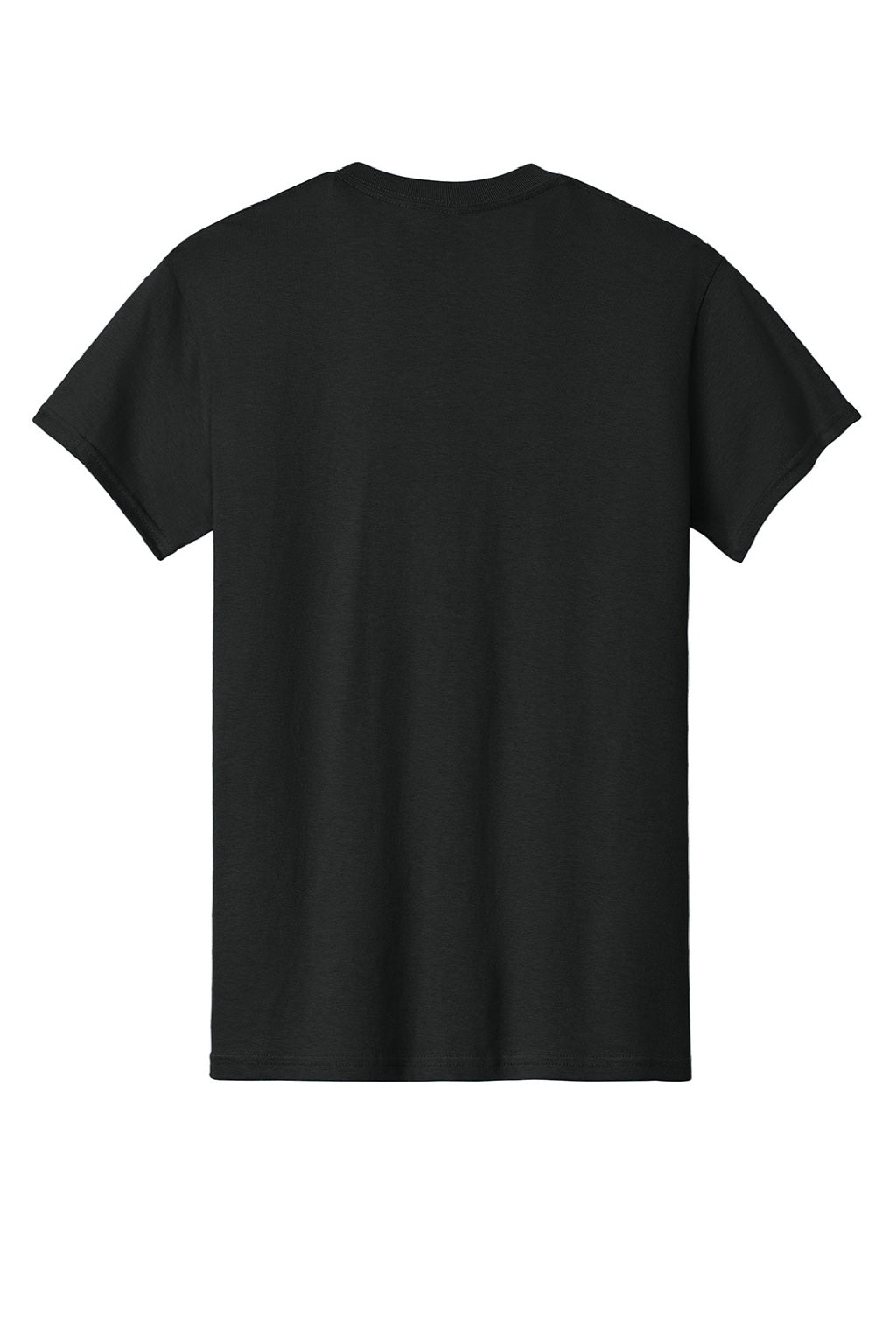 Gildan 5000 Mens Short Sleeve Crewneck T-Shirt Black Flat Back