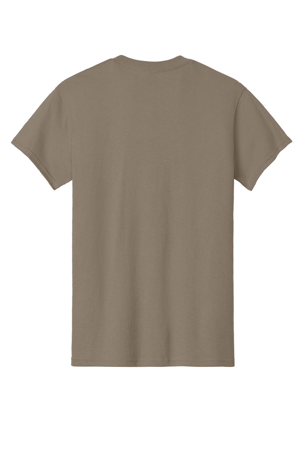 Gildan 5000 Mens Short Sleeve Crewneck T-Shirt Brown Savana Flat Back