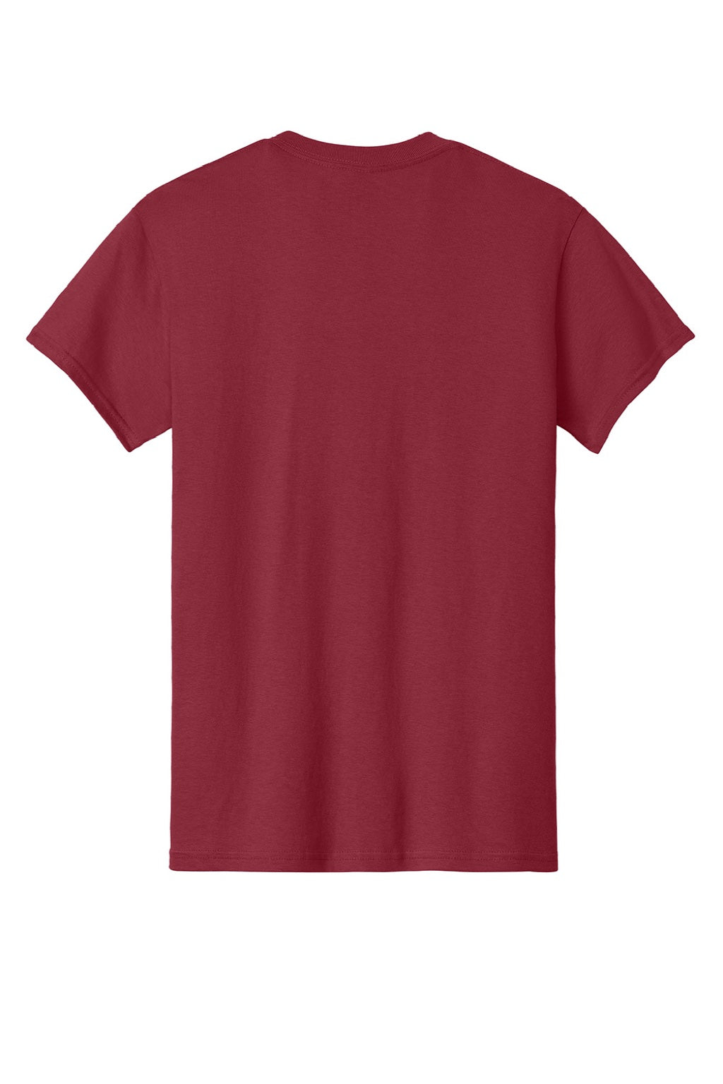 Gildan 5000 Mens Short Sleeve Crewneck T-Shirt Cardinal Red Flat Back