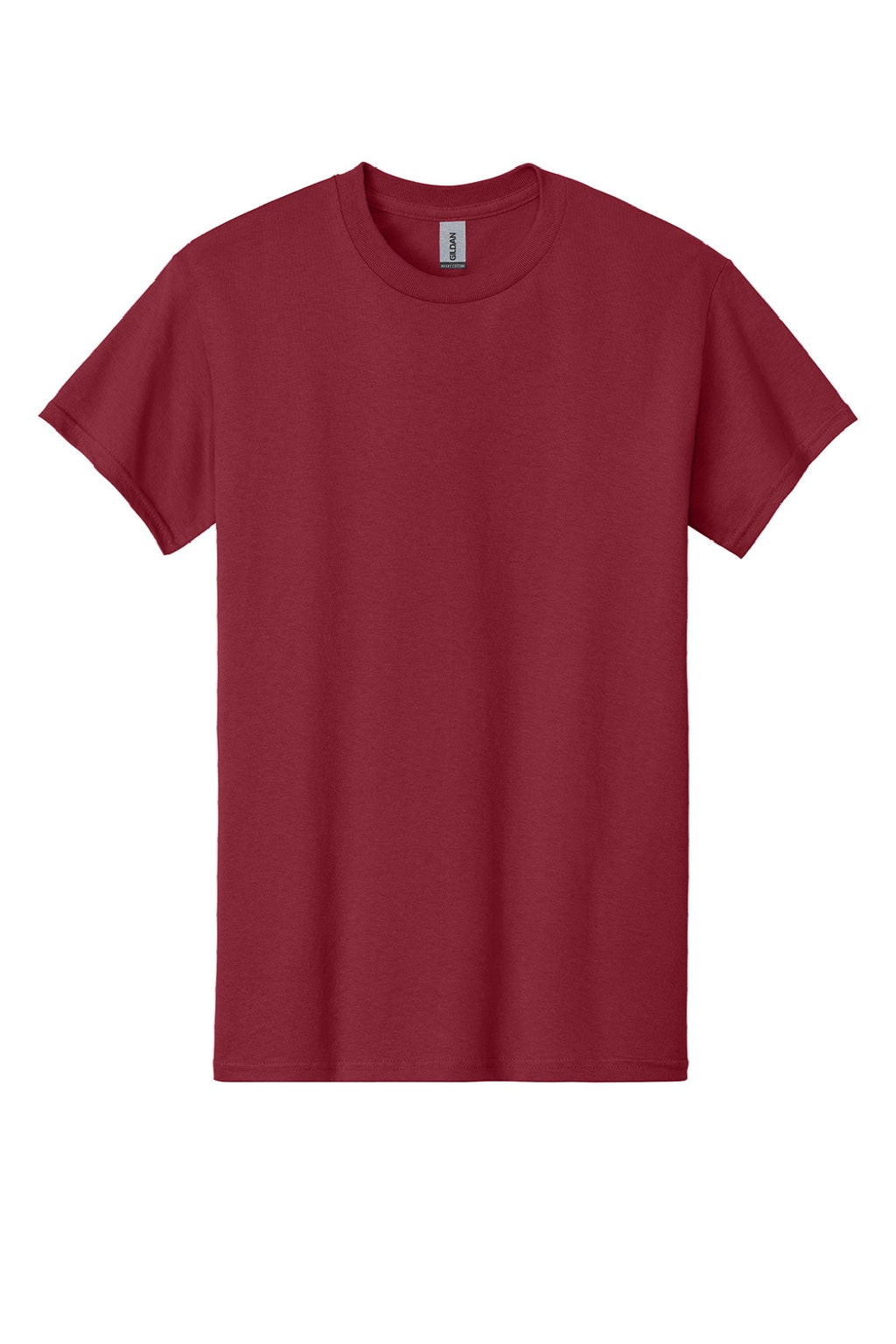 Gildan 5000 Mens Short Sleeve Crewneck T-Shirt Cardinal Red Flat Front