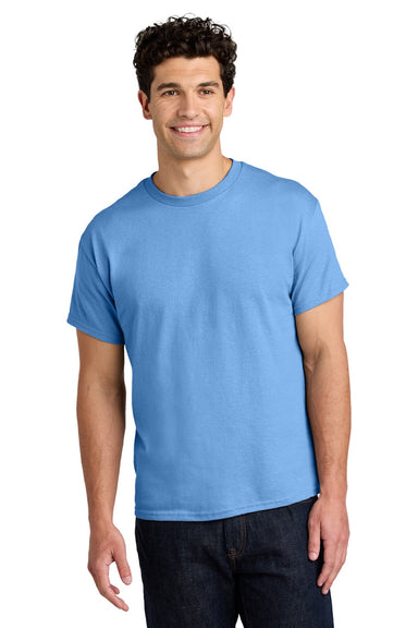 Gildan 5000 Mens Short Sleeve Crewneck T-Shirt Carolina Blue Model Front