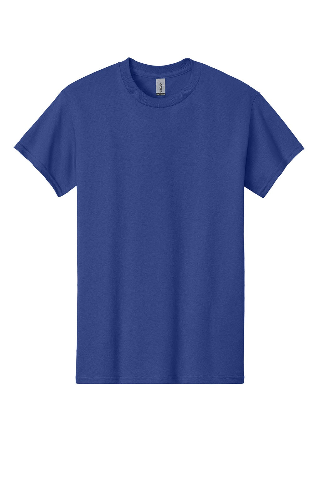 Gildan 5000 Mens Short Sleeve Crewneck T-Shirt Cobalt Blue Flat Front