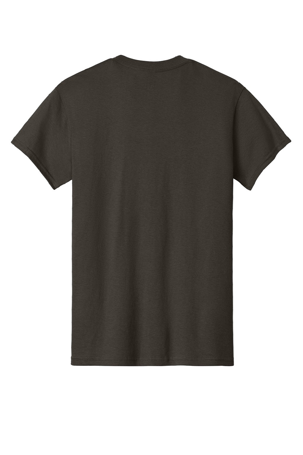 Gildan 5000 Mens Short Sleeve Crewneck T-Shirt Dark Chocolate Brown Flat Back