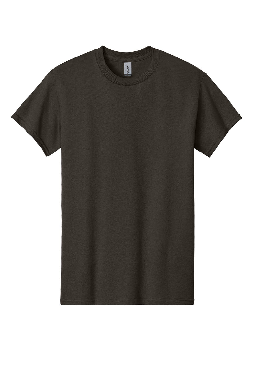 Gildan 5000 Mens Short Sleeve Crewneck T-Shirt Dark Chocolate Brown Flat Front
