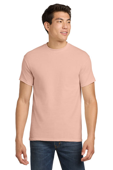 Gildan 5000 Mens Short Sleeve Crewneck T-Shirt Dusty Rose Model Front