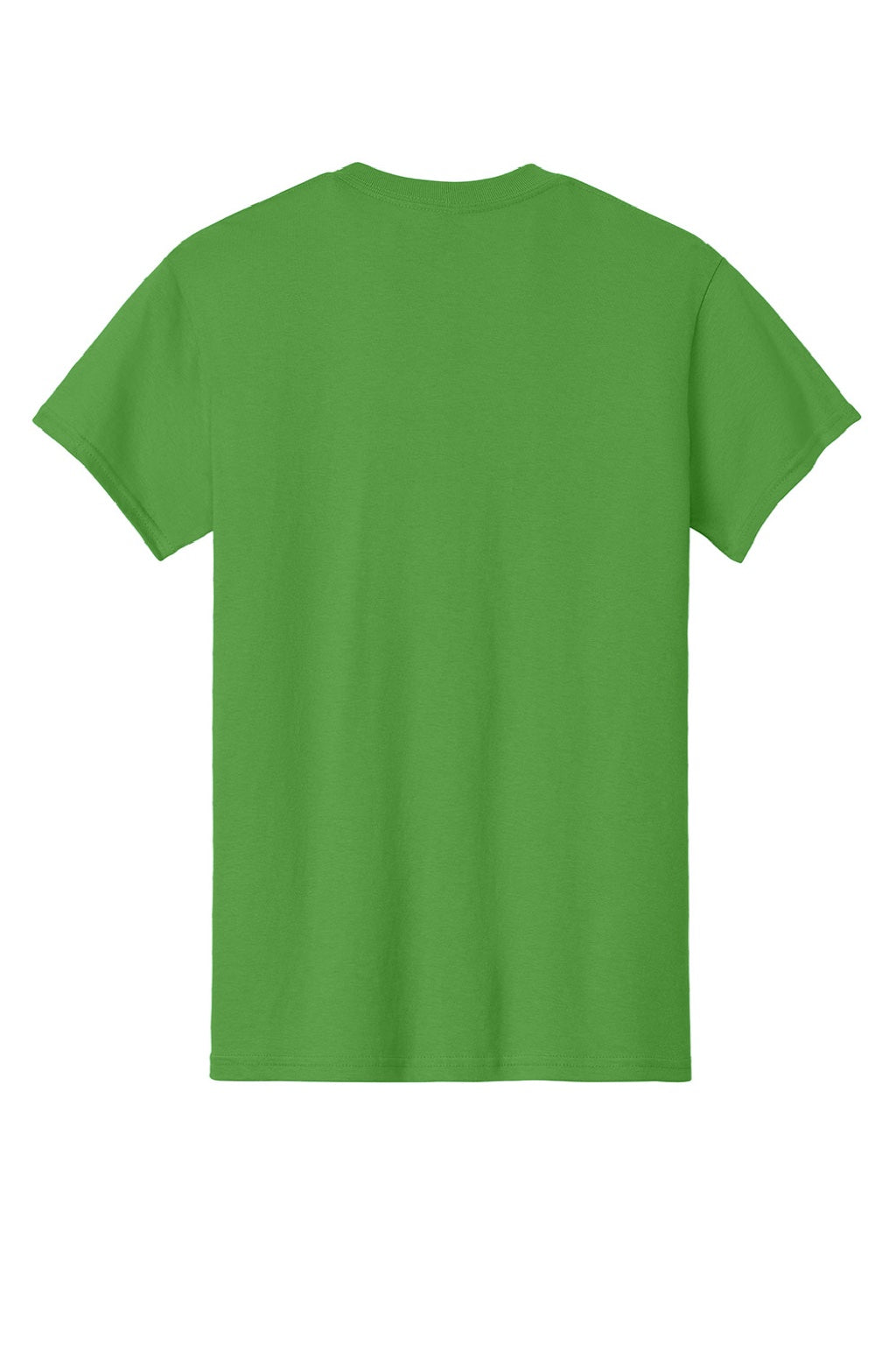 Gildan 5000 Mens Short Sleeve Crewneck T-Shirt Electric Green Flat Back