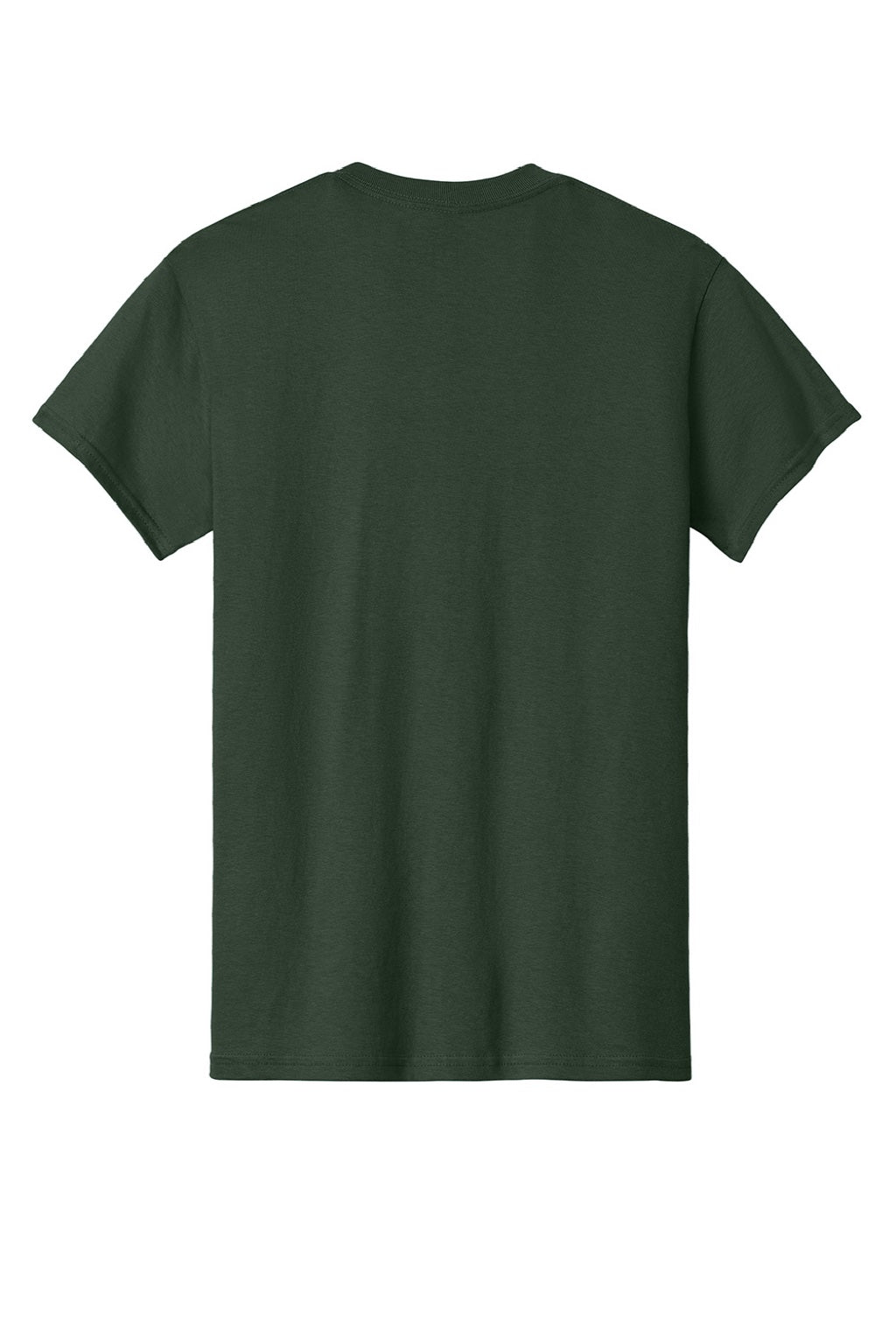 Gildan 5000 Mens Short Sleeve Crewneck T-Shirt Forest Green Flat Back