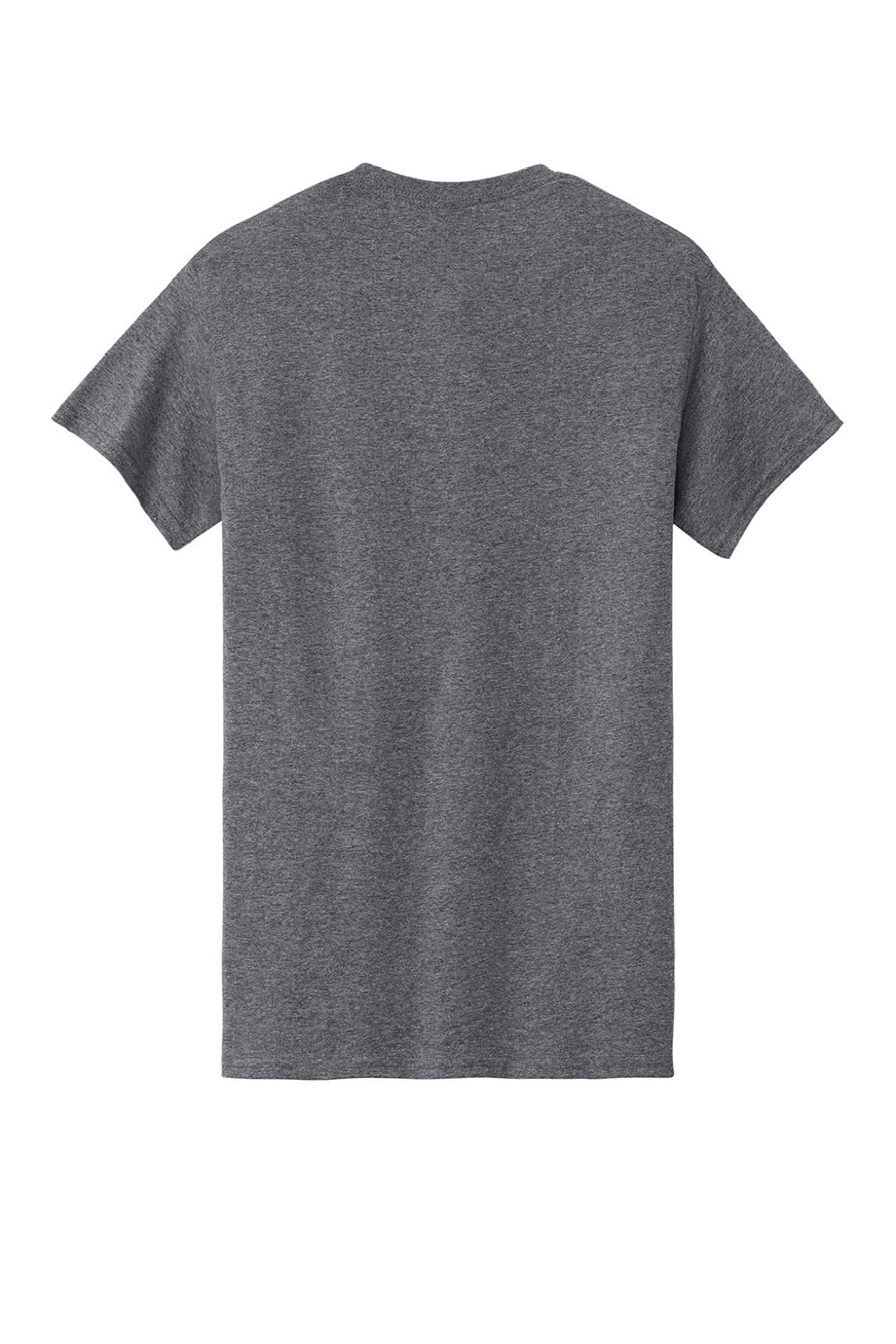 Gildan 5000 Mens Short Sleeve Crewneck T-Shirt Heather Graphite Grey Flat Back