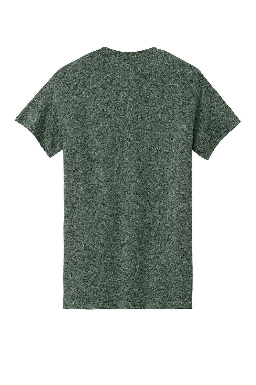 Gildan 5000 Mens Short Sleeve Crewneck T-Shirt Heather Military Green Flat Back