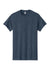Gildan 5000 Mens Short Sleeve Crewneck T-Shirt Heather Navy Blue Flat Front