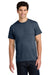Gildan 5000 Mens Short Sleeve Crewneck T-Shirt Heather Navy Blue Model Front