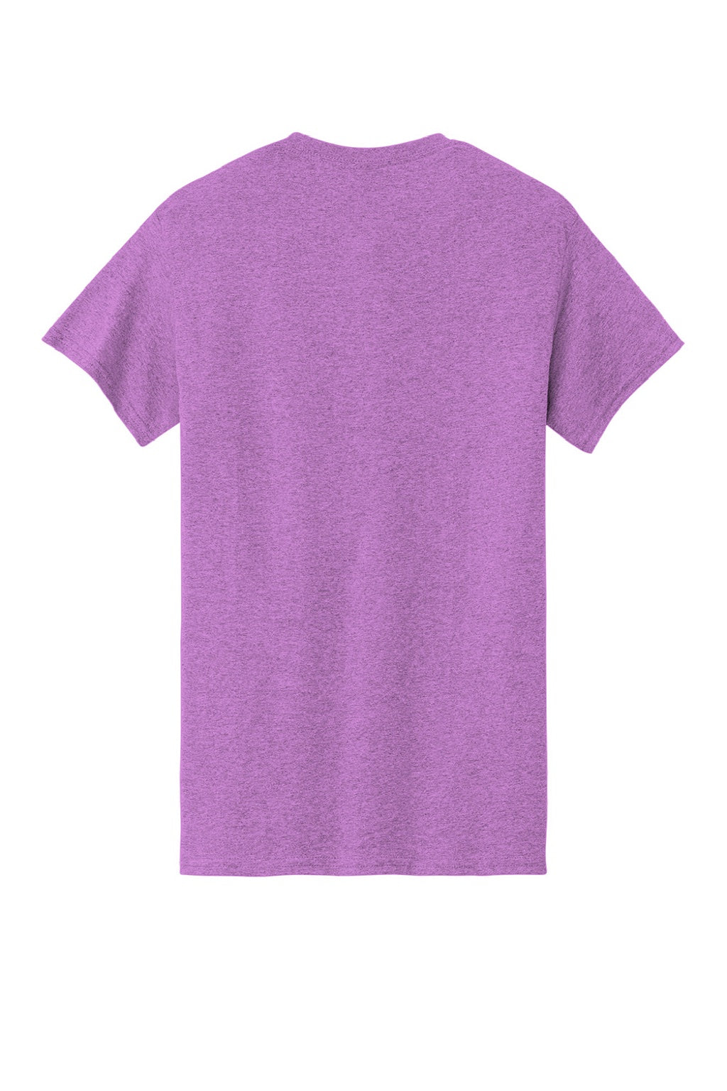 Gildan 5000 Mens Short Sleeve Crewneck T-Shirt Heather Radiant Orchid Purple Flat Back