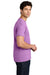 Gildan 5000 Mens Short Sleeve Crewneck T-Shirt Heather Radiant Orchid Purple Model Side