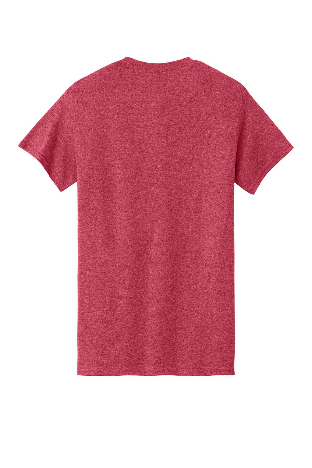 Gildan 5000 Mens Short Sleeve Crewneck T-Shirt Heather Red Flat Back