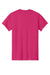 Gildan 5000 Mens Short Sleeve Crewneck T-Shirt Heliconia Pink Flat Back