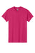 Gildan 5000 Mens Short Sleeve Crewneck T-Shirt Heliconia Pink Flat Front