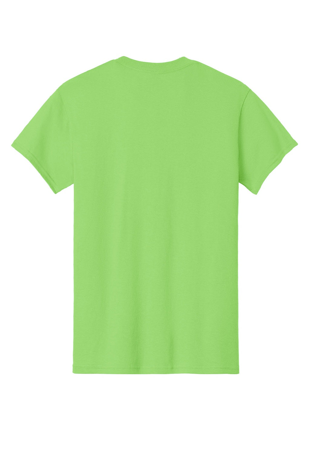 Gildan 5000 Mens Short Sleeve Crewneck T-Shirt Lime Green Flat Back