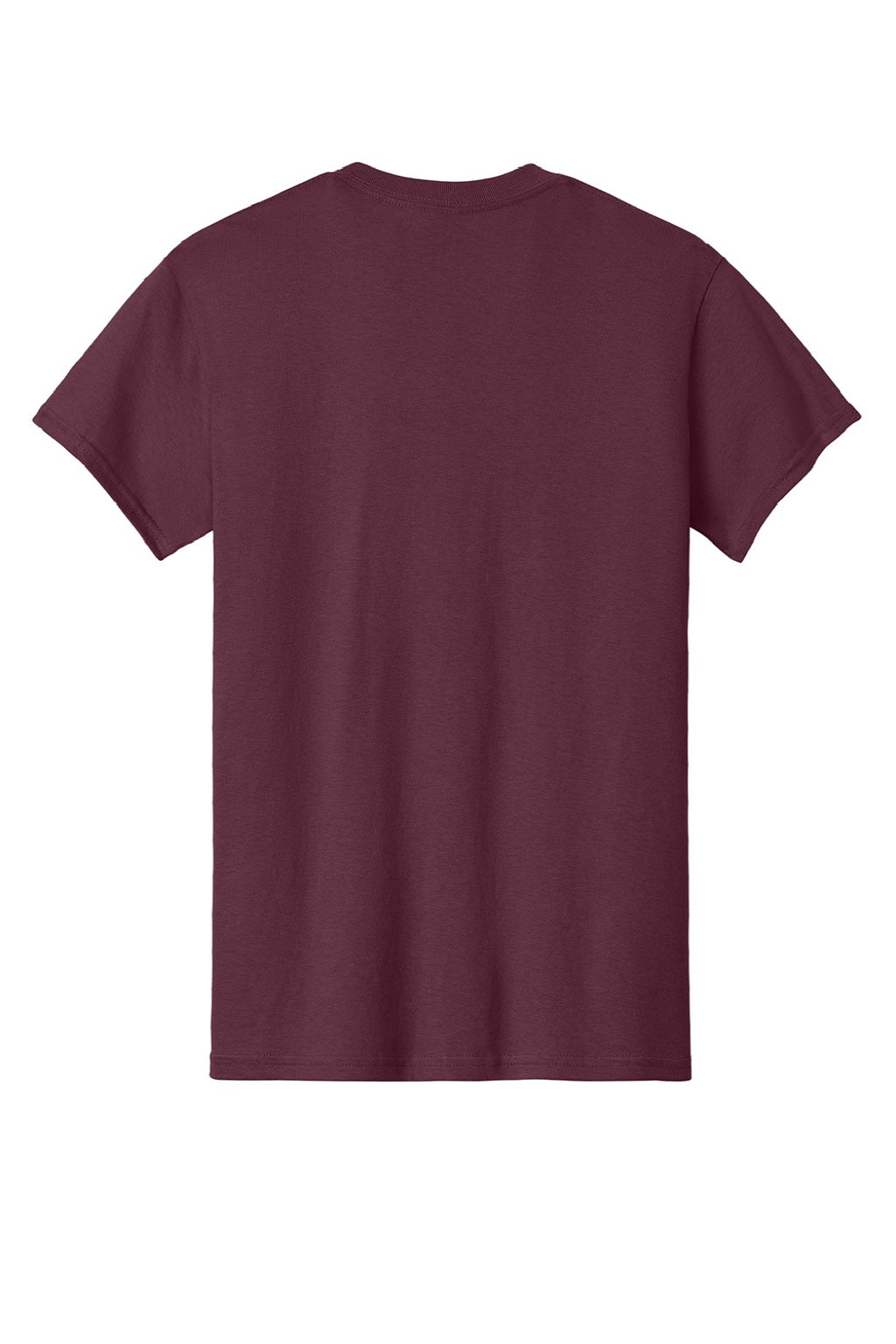 Gildan 5000 Mens Short Sleeve Crewneck T-Shirt Maroon Flat Back