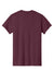 Gildan 5000 Mens Short Sleeve Crewneck T-Shirt Maroon Flat Back