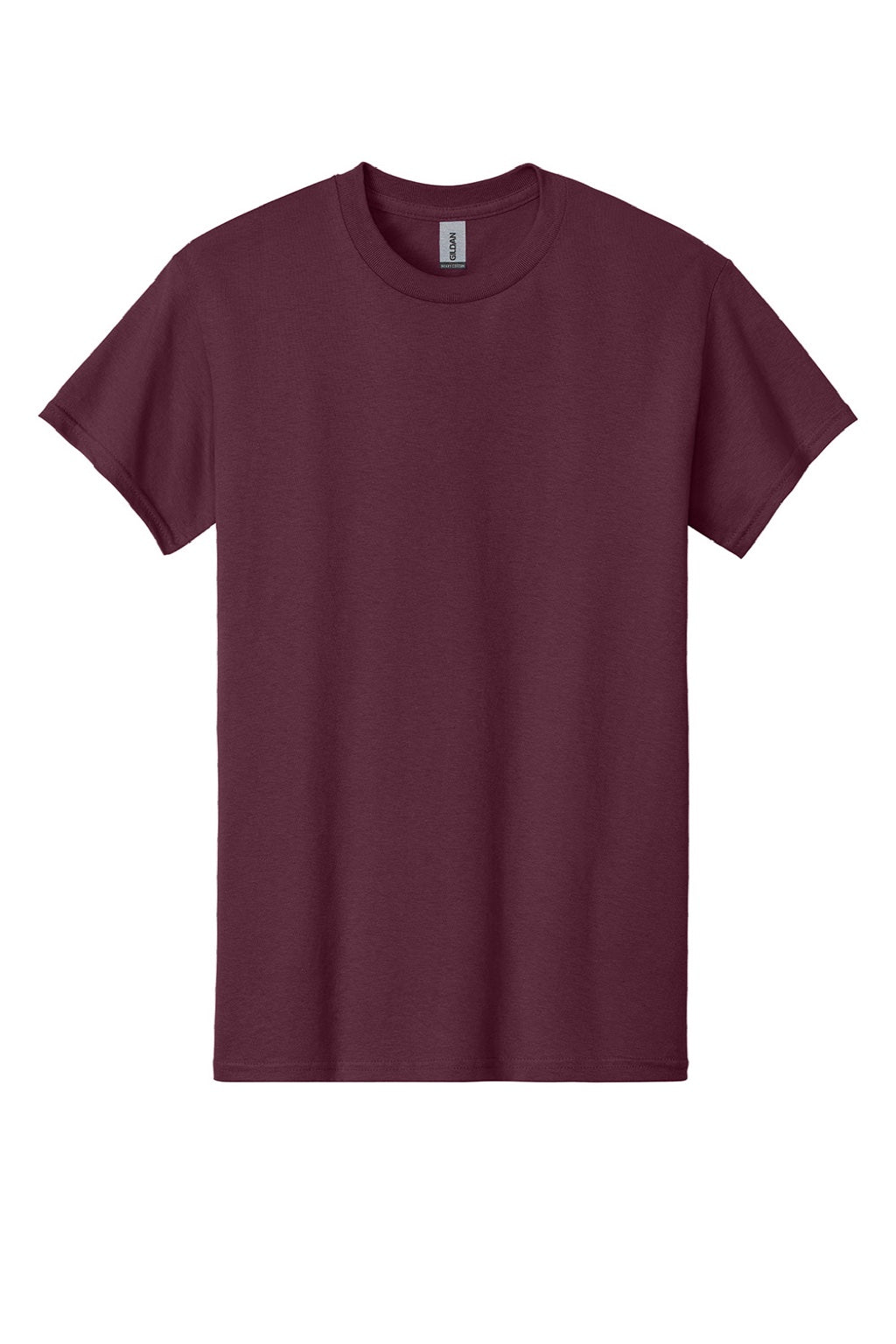 Gildan 5000 Mens Short Sleeve Crewneck T-Shirt Maroon Flat Front