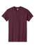 Gildan 5000 Mens Short Sleeve Crewneck T-Shirt Maroon Flat Front