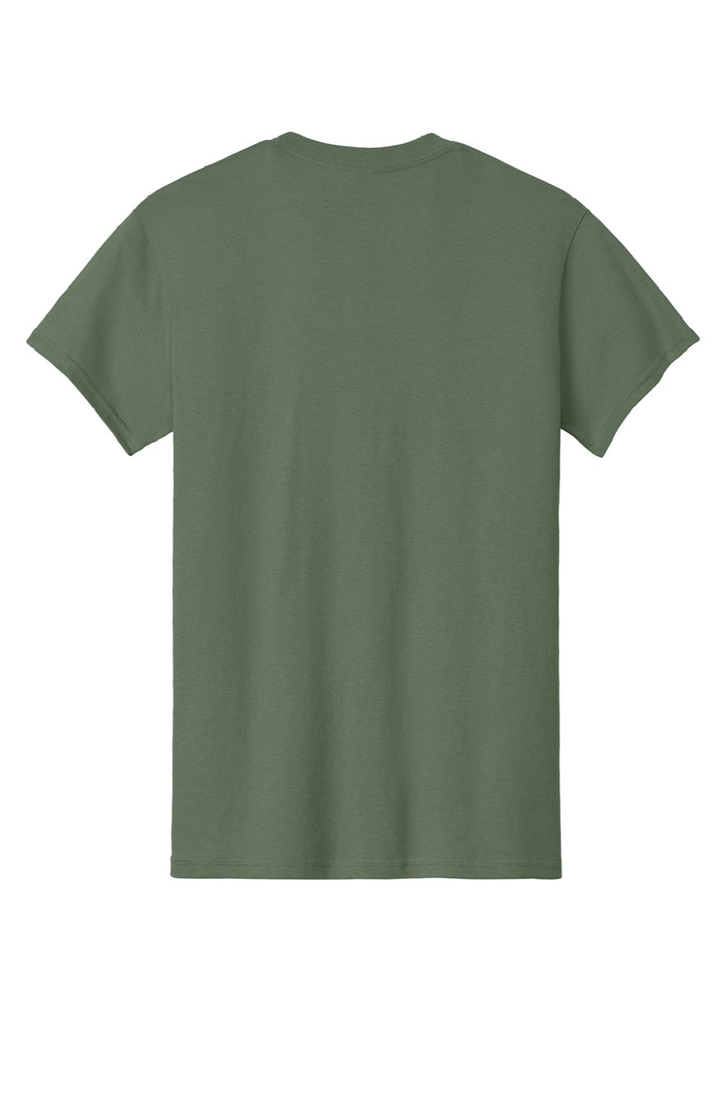Gildan 5000 Mens Short Sleeve Crewneck T-Shirt Military Green Flat Back
