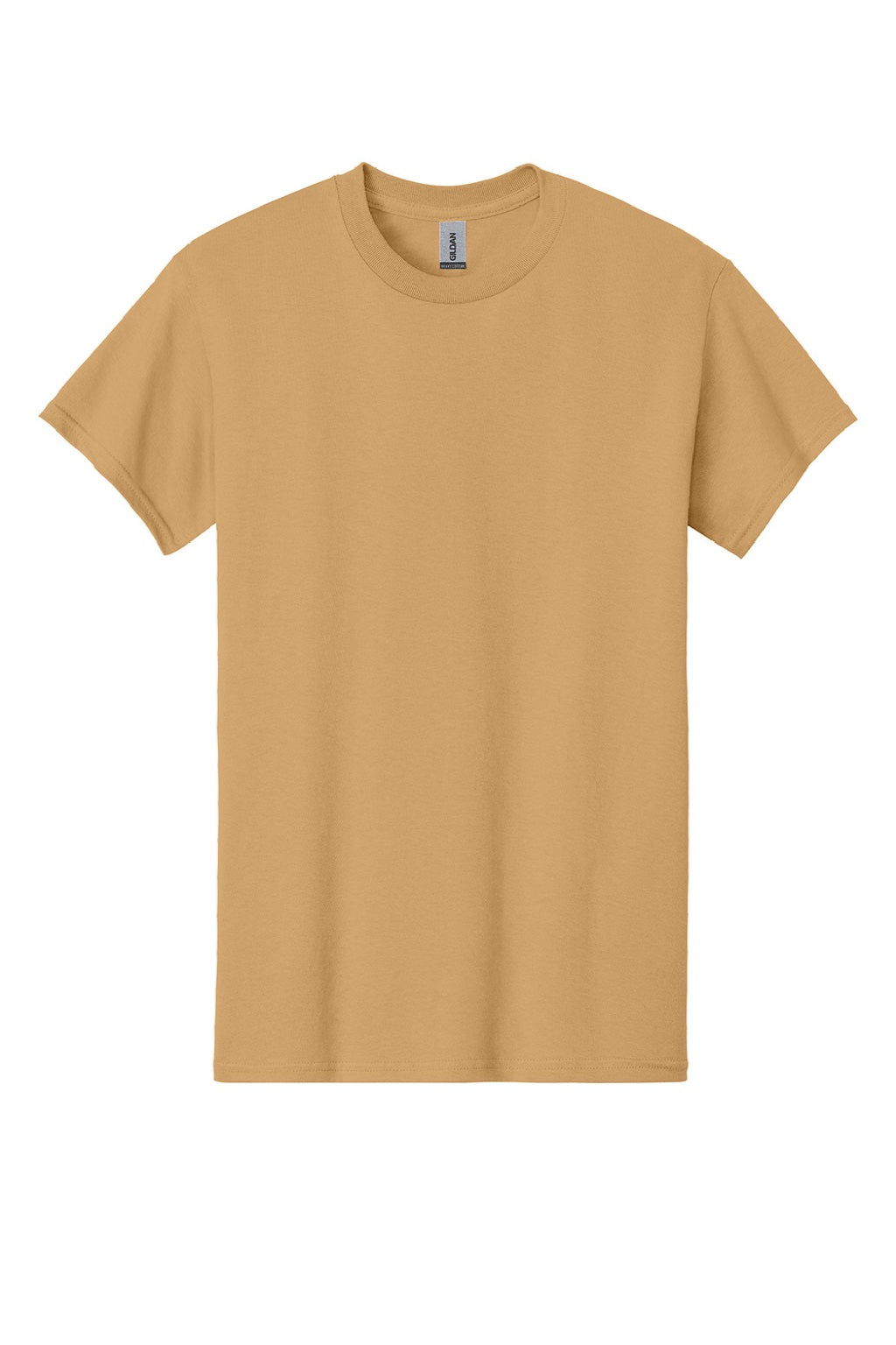 Gildan 5000 Mens Short Sleeve Crewneck T-Shirt Old Gold Flat Front