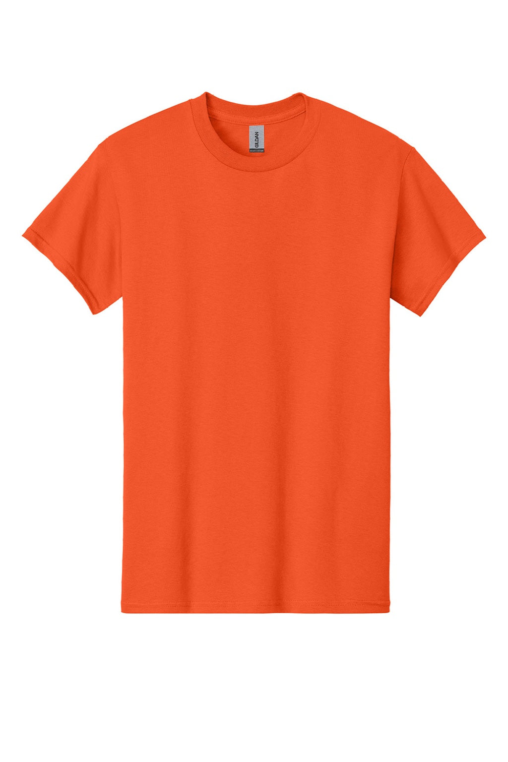 Gildan 5000 Mens Short Sleeve Crewneck T-Shirt Orange Flat Front