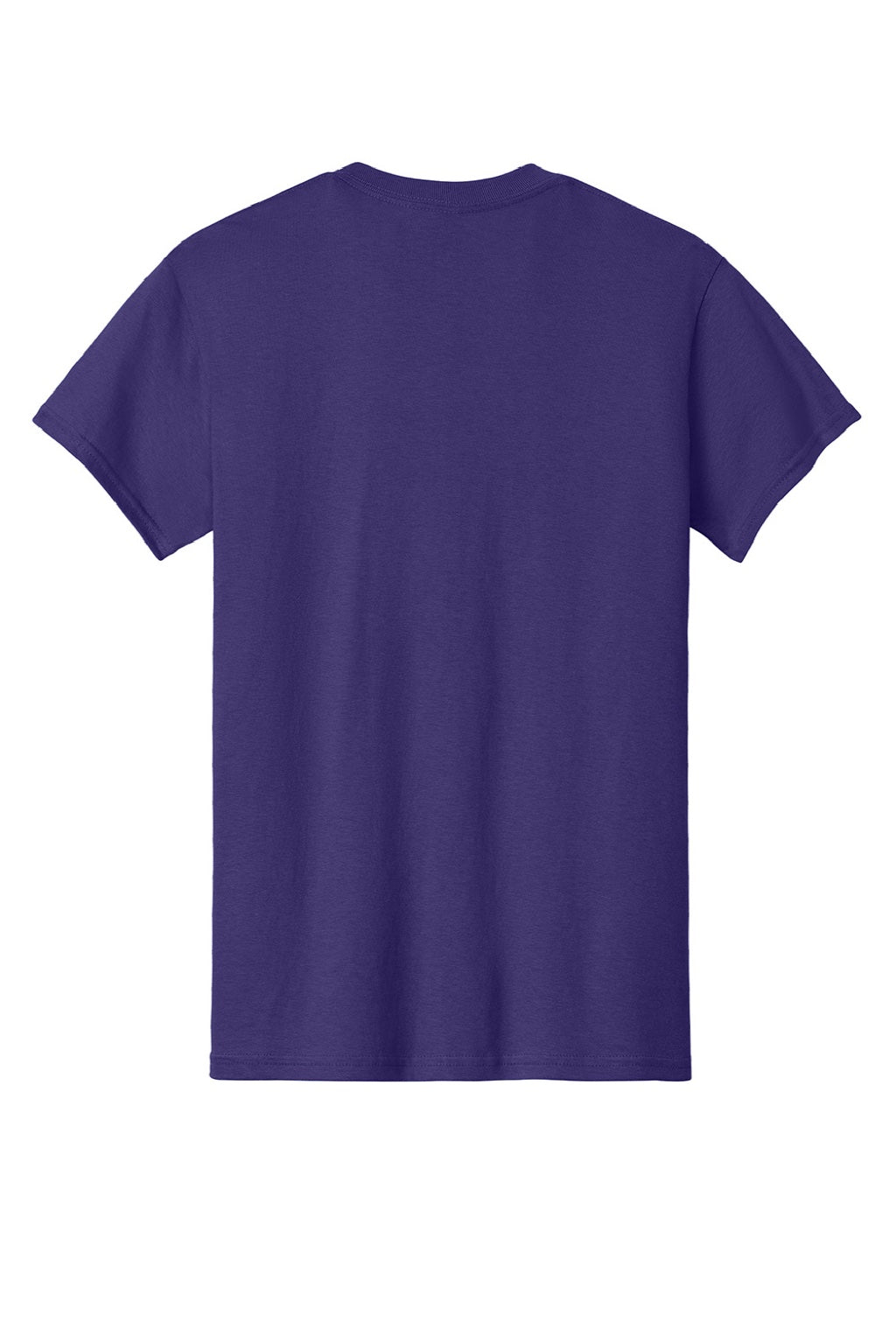 Gildan 5000 Mens Short Sleeve Crewneck T-Shirt Purple Flat Back