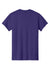 Gildan 5000 Mens Short Sleeve Crewneck T-Shirt Purple Flat Back