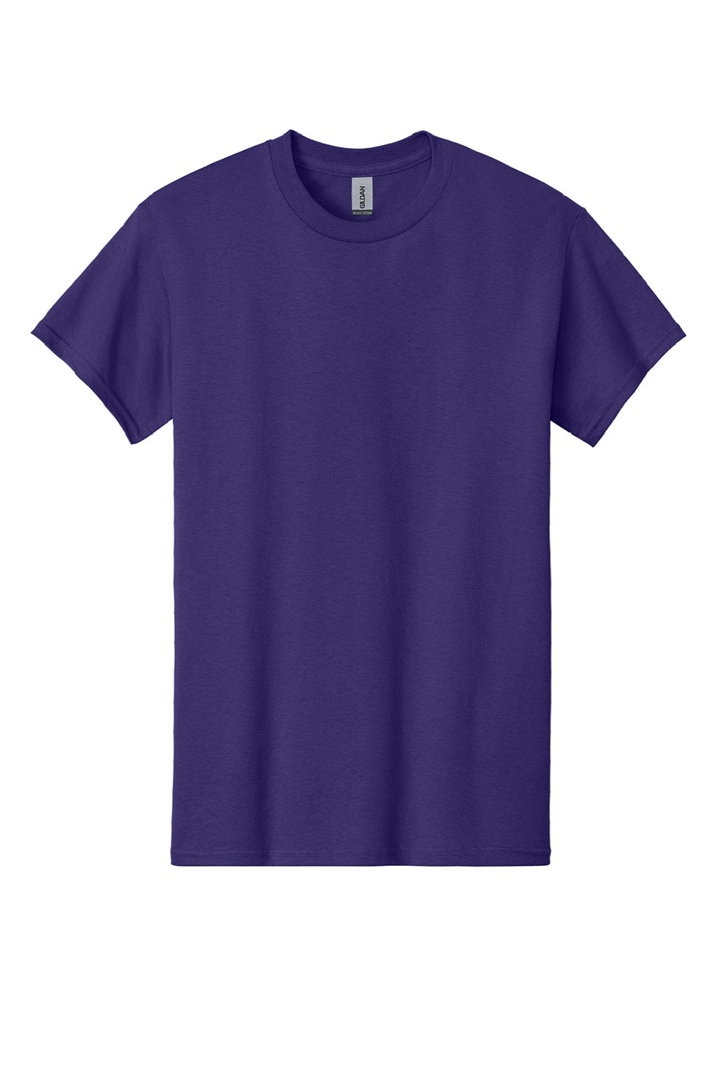 Gildan 5000 Mens Short Sleeve Crewneck T-Shirt Purple Flat Front