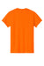 Gildan 5000 Mens Short Sleeve Crewneck T-Shirt Safety Orange Flat Back