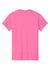 Gildan 5000 Mens Short Sleeve Crewneck T-Shirt Safety Pink Flat Back