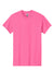 Gildan 5000 Mens Short Sleeve Crewneck T-Shirt Safety Pink Flat Front